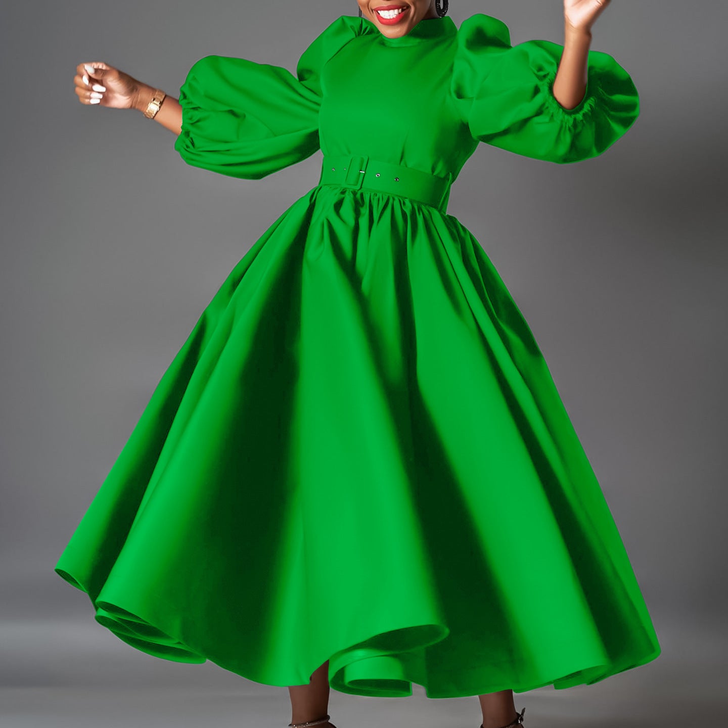 Modest Puff Sleeve Apostolic Dress