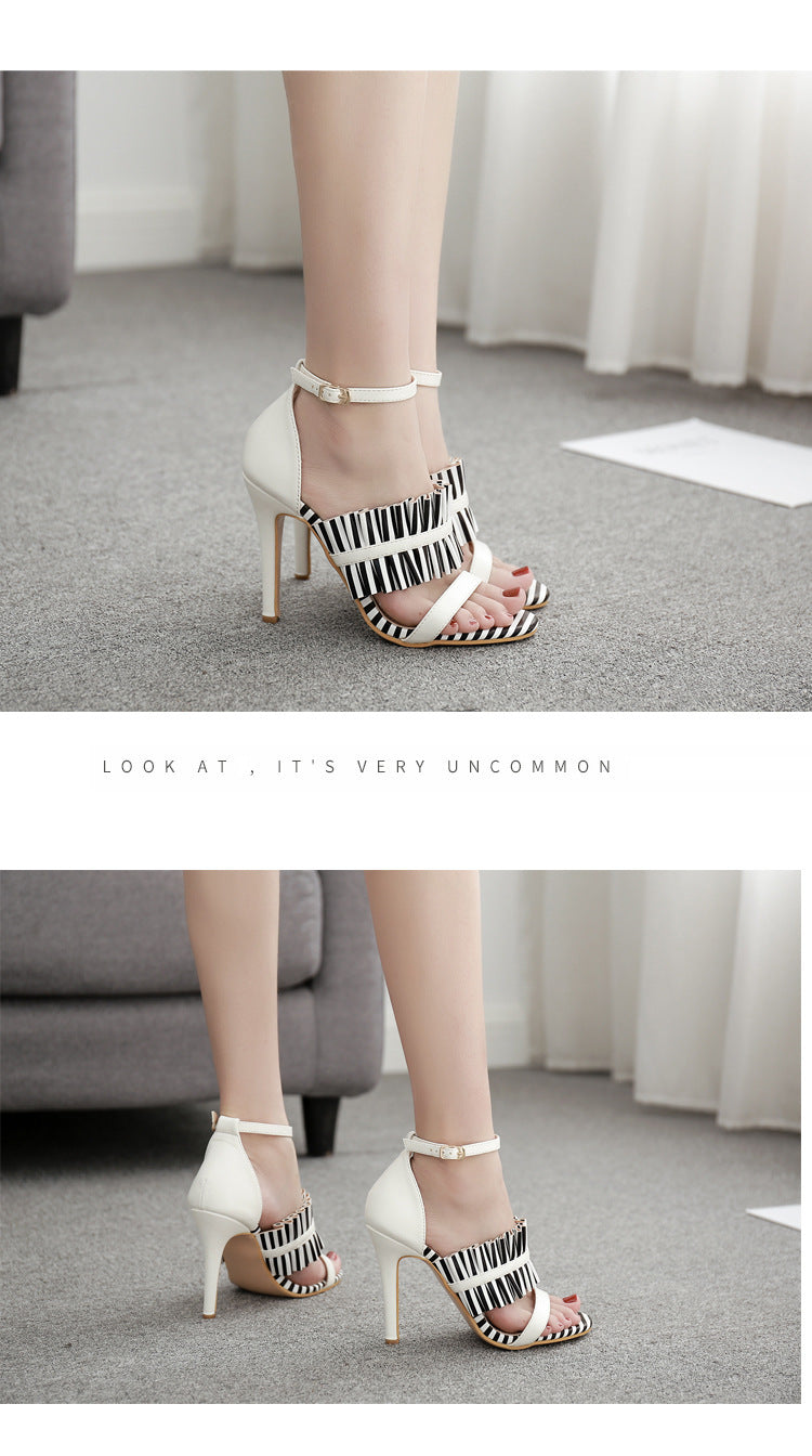 Leopard print fashion high heels