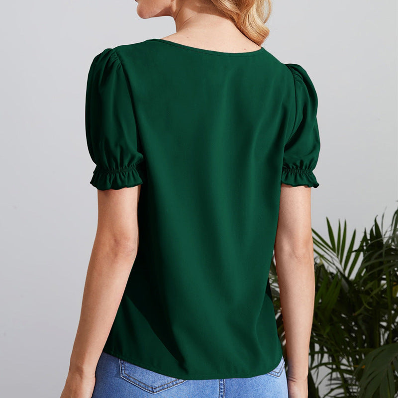 Elegant Women's Pullover Blouse