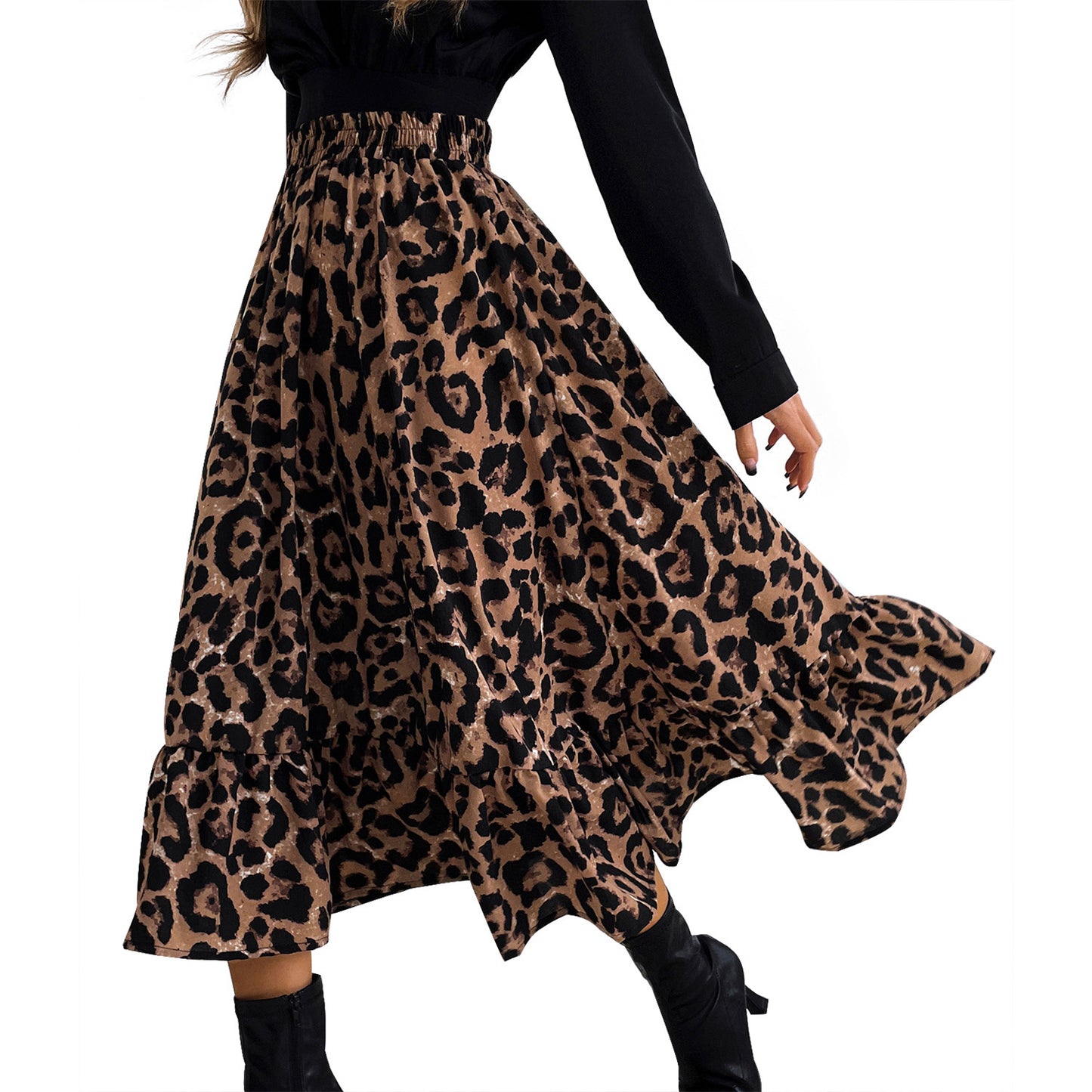 Women's Modest Print Simple Skirt