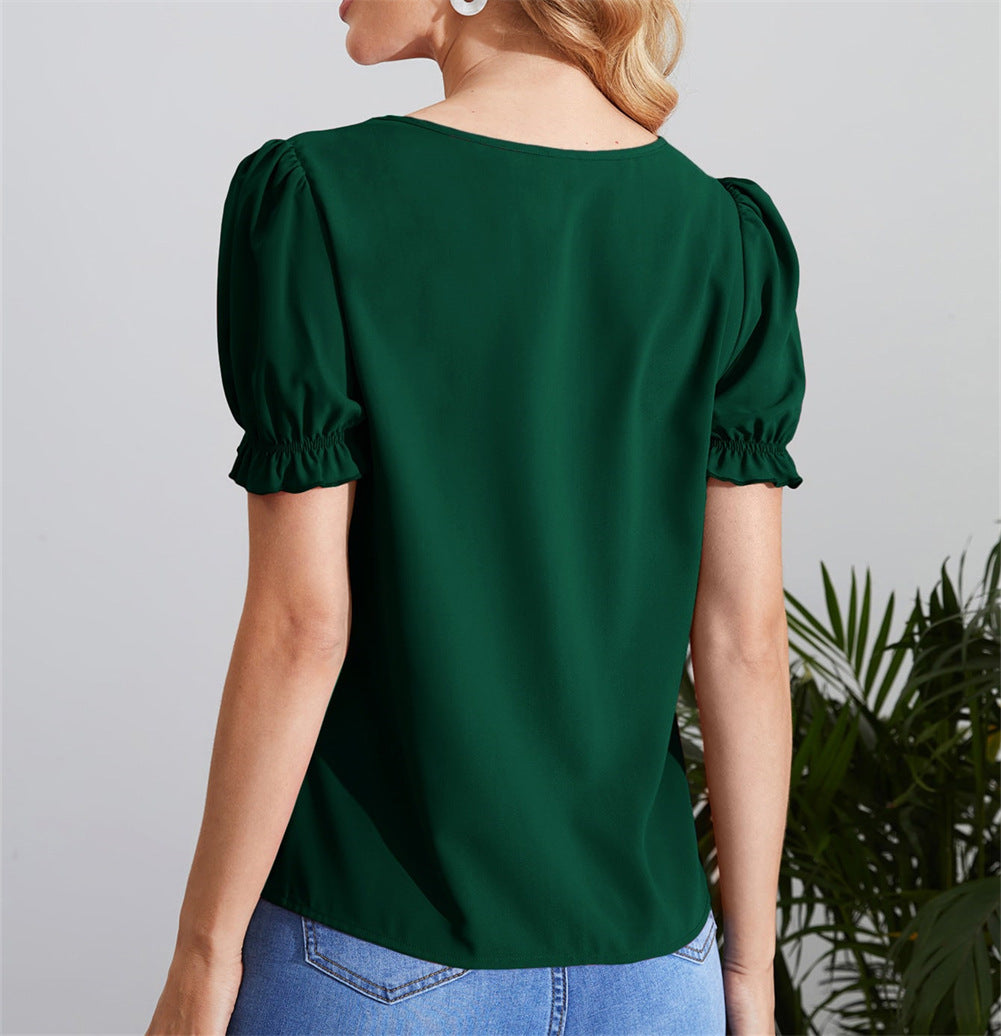 Elegant Women's Pullover Blouse