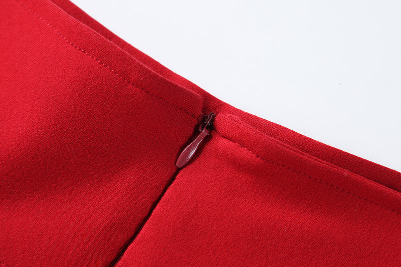 High Waist Mid-length Circle Skirt
