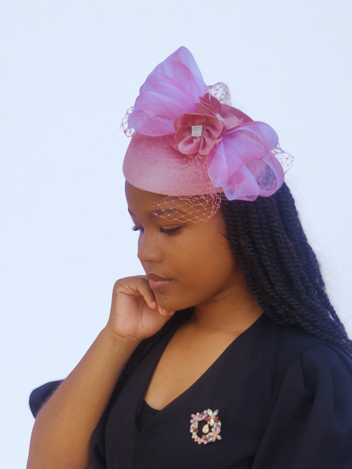 Blush Pink Fascinator Hat – Elegant Church & Special Occasion Headpiece