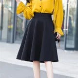 High Waist Mid-length Circle Skirt