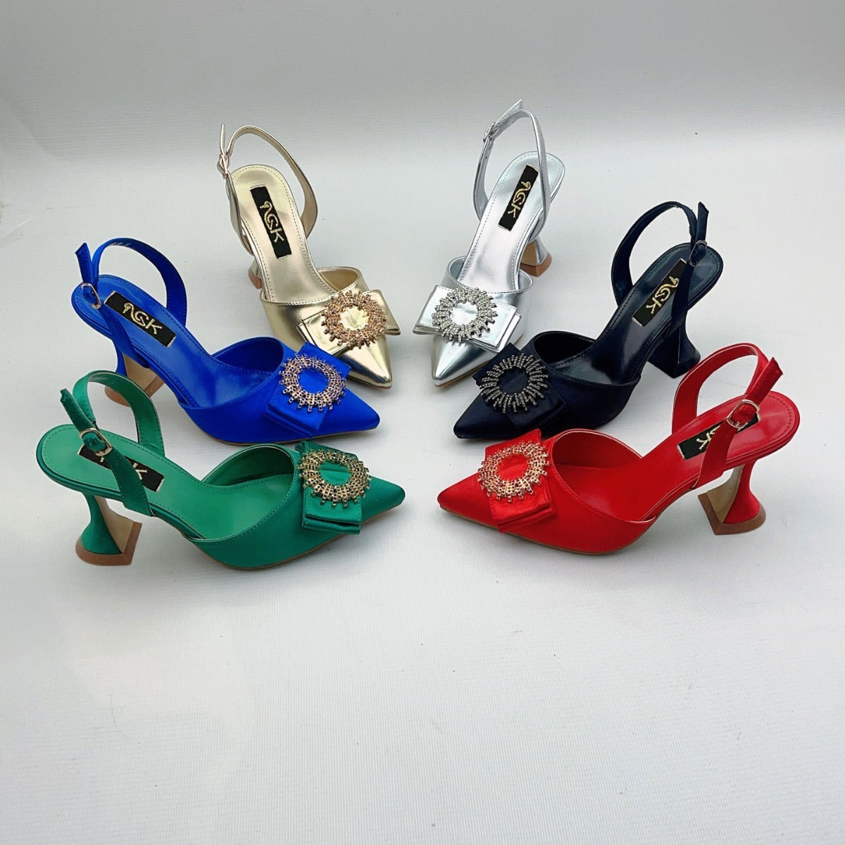 Pointed Closed Toe High Heel Sandals