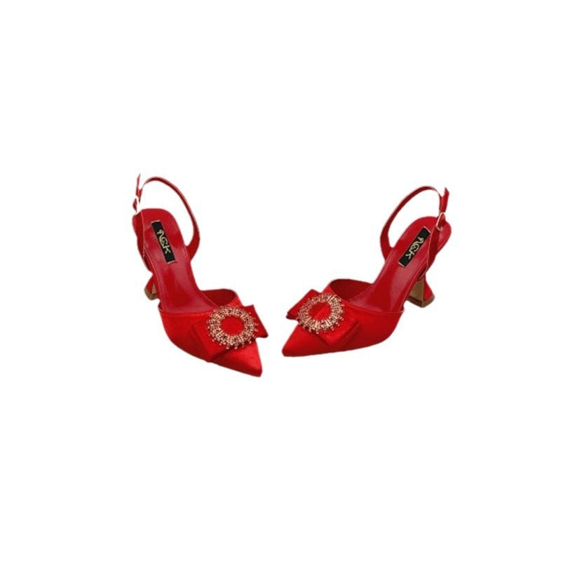 Pointed Closed Toe High Heel Sandals