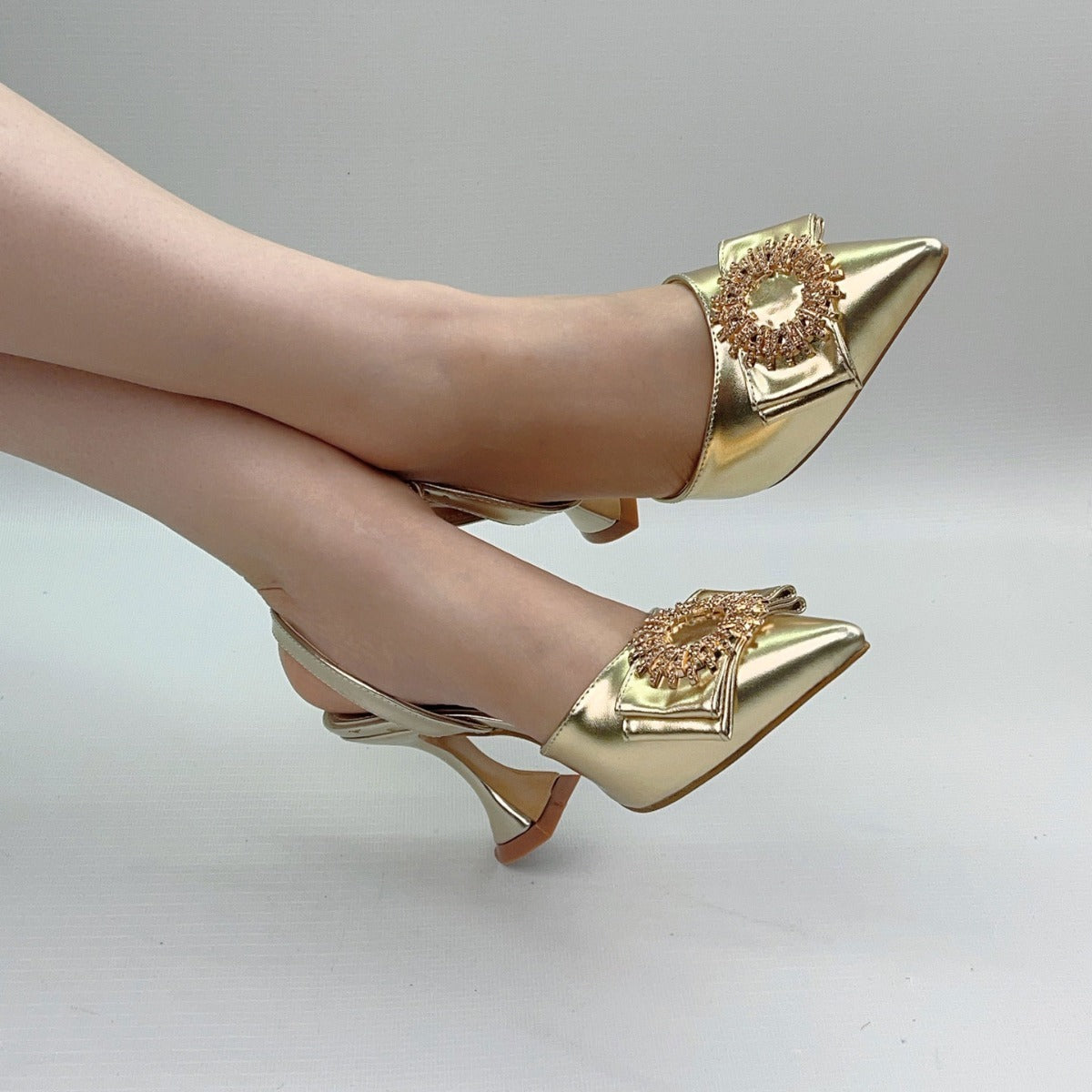 Pointed Closed Toe High Heel Sandals
