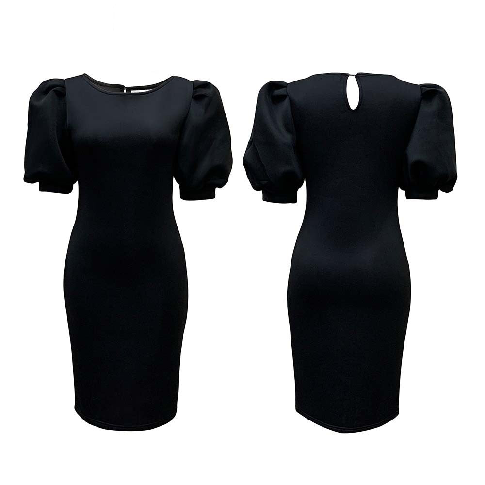 Puff Sleeve Sheath Dress