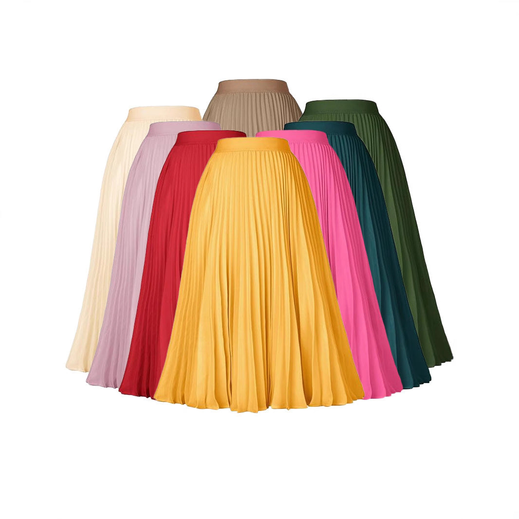 Medium-length Formal Swing Skirt