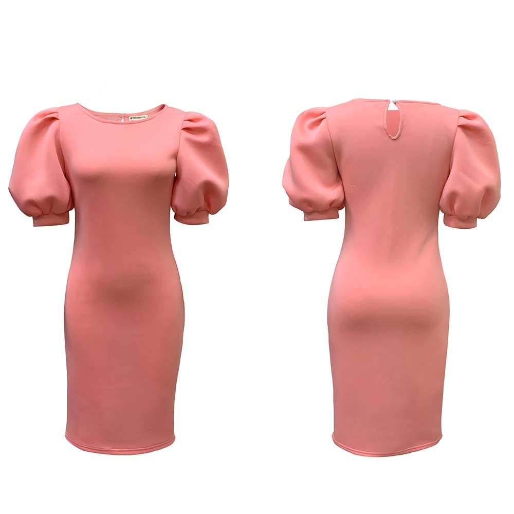 Puff Sleeve Sheath Dress