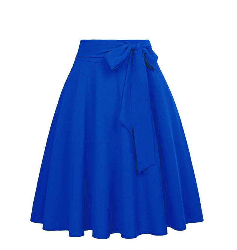 Women's bow waist flair skirt