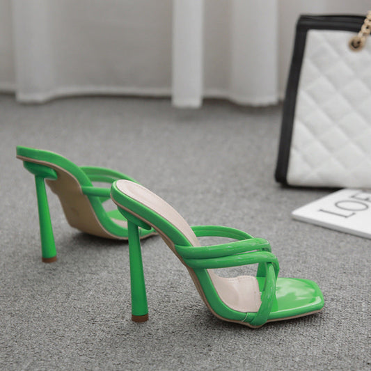 High Heel Slip on Sandals