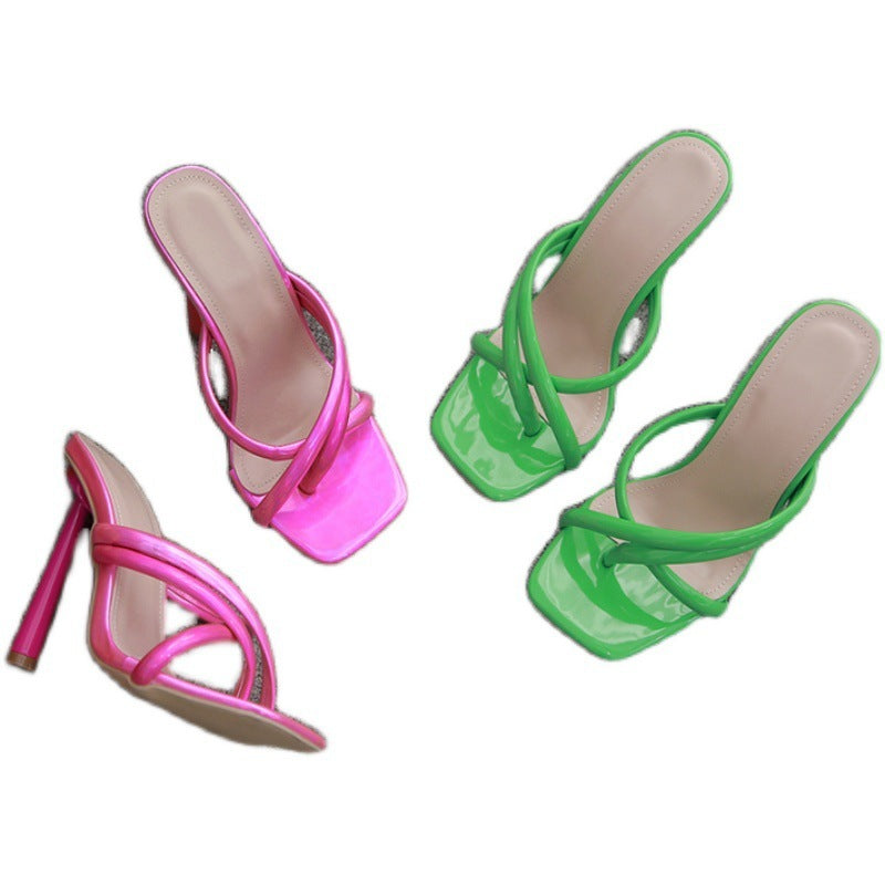 High Heel Slip on Sandals