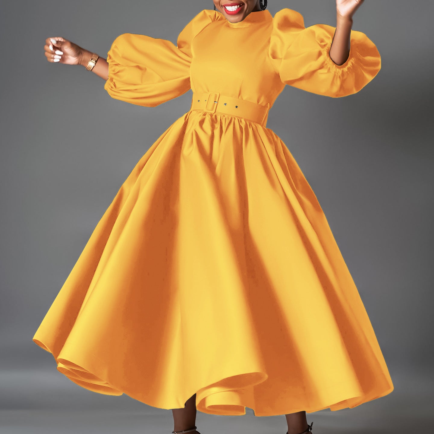 Modest Puff Sleeve Apostolic Dress