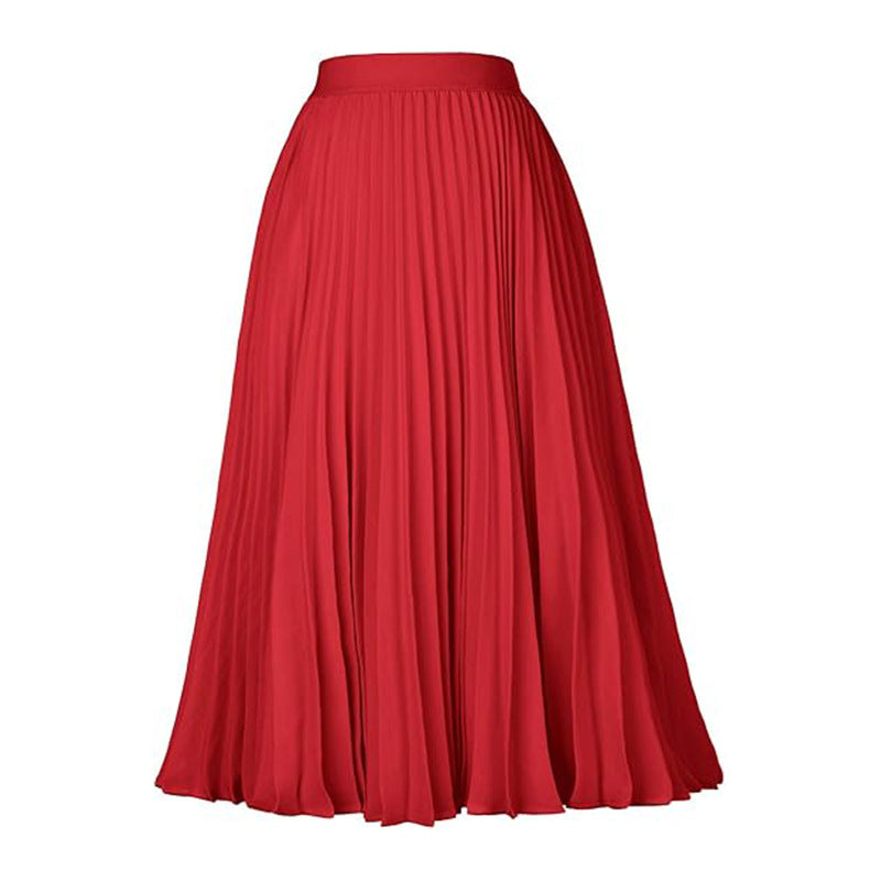 Medium-length Formal Swing Skirt