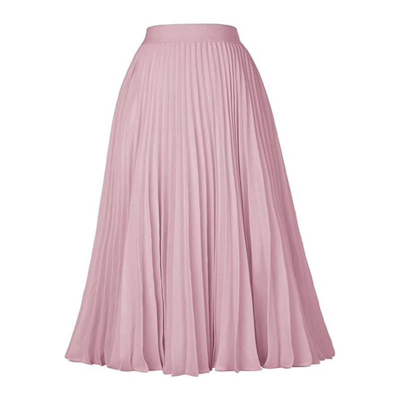 Medium-length Formal Swing Skirt