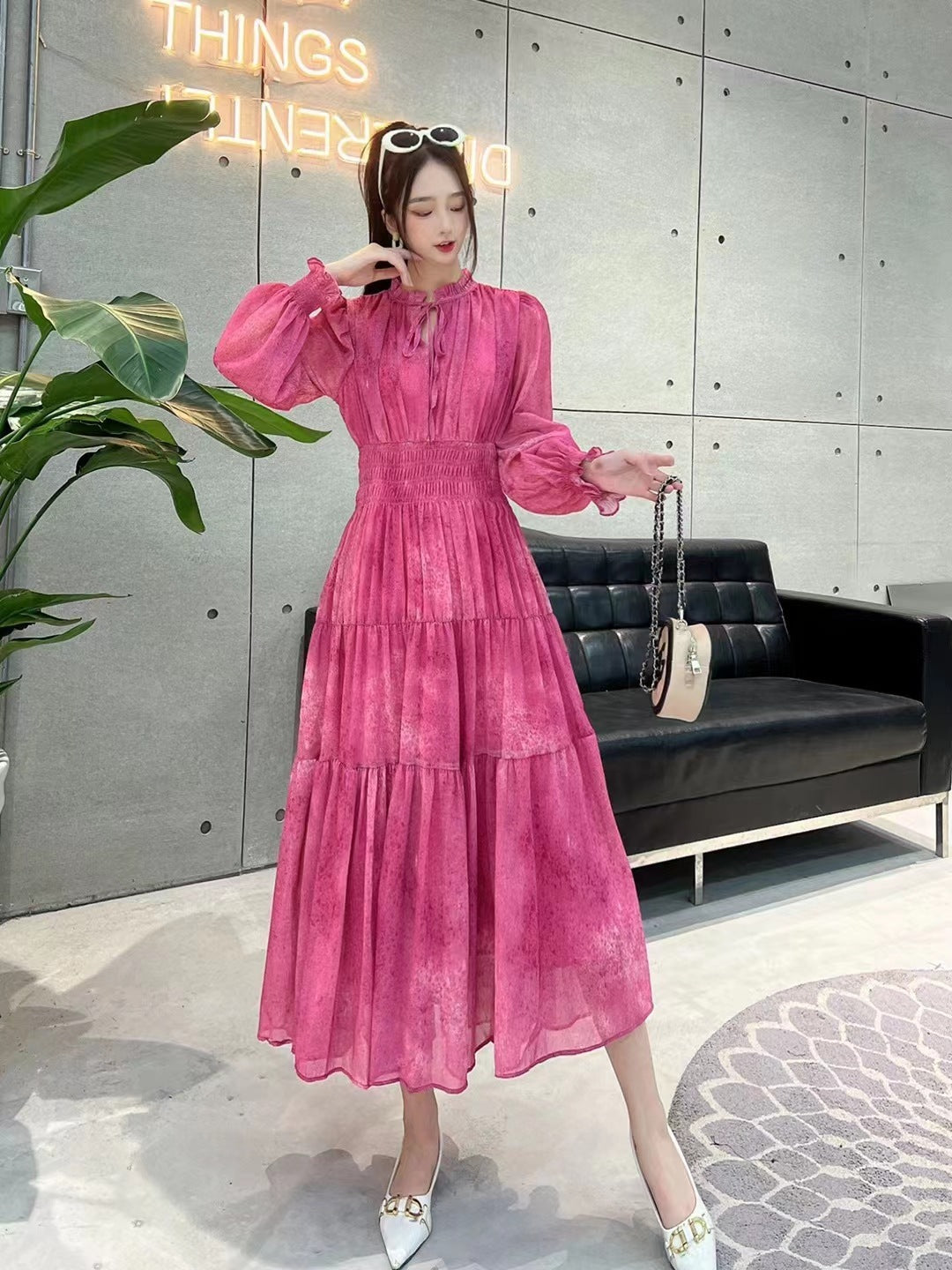 Dignified Church Girl Sheer Dress