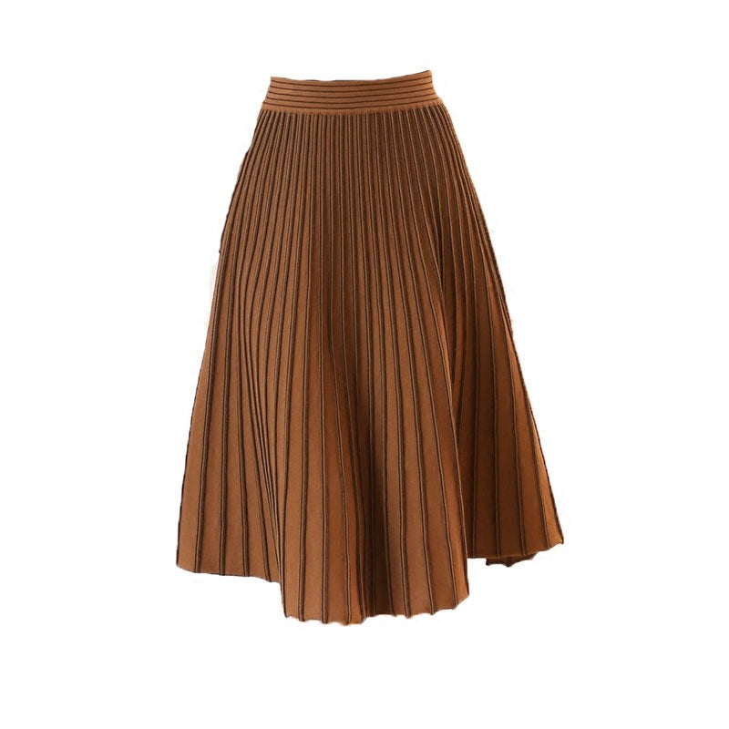 Solid Color Knit Skirt