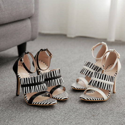 Leopard print fashion high heels