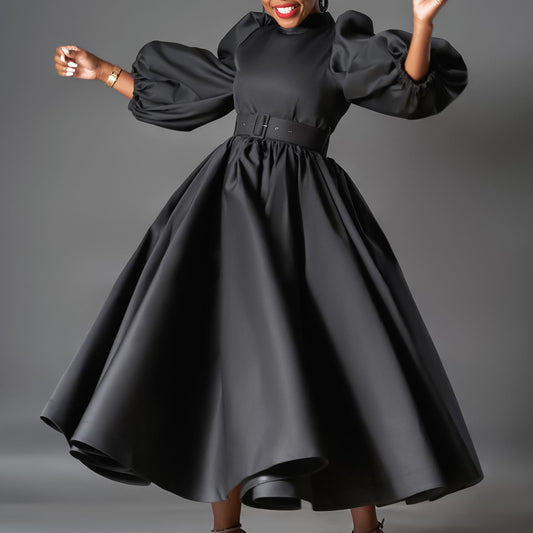 Modest Puff Sleeve Apostolic Dress