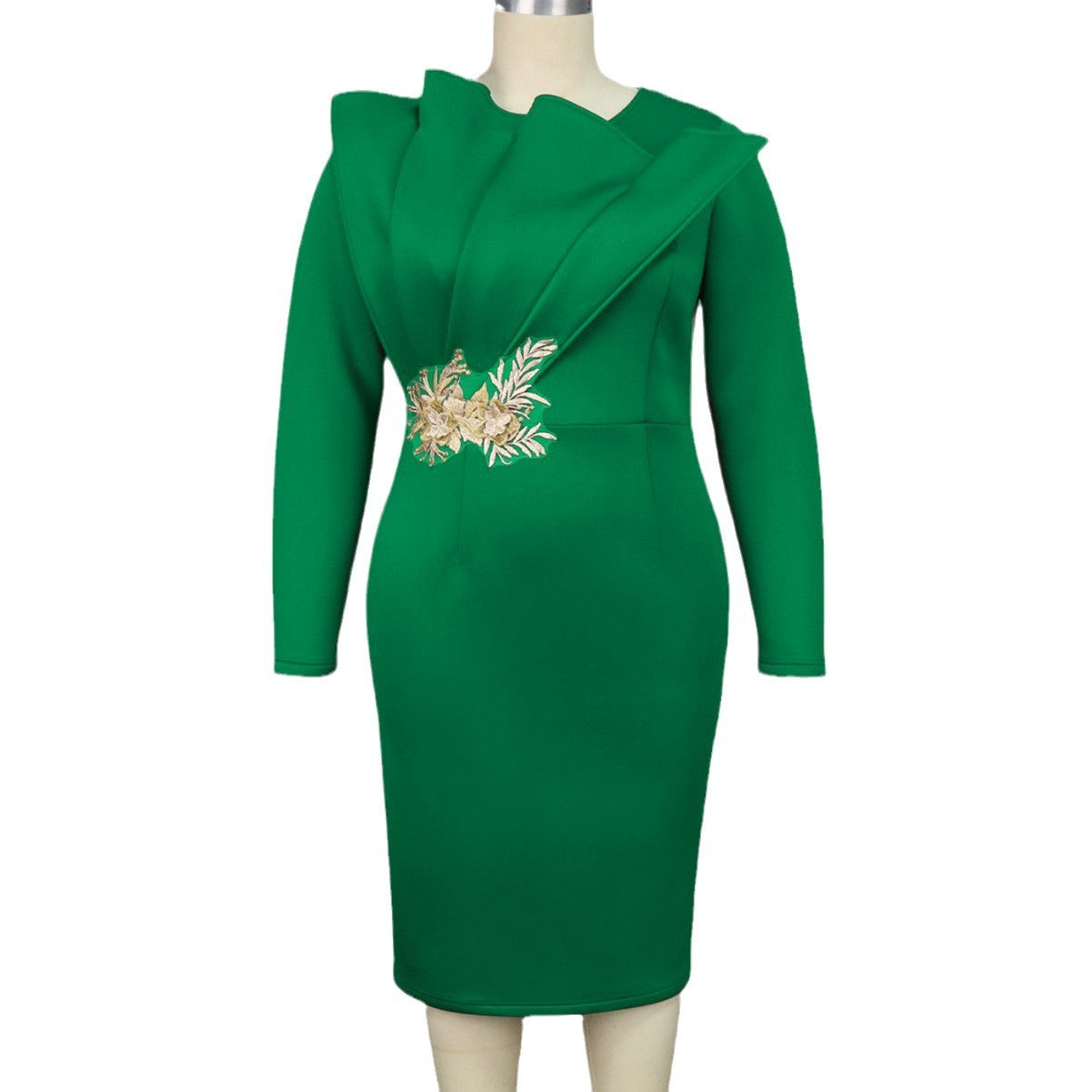 Women's Embroidery Fashion Long Sleeve Dress