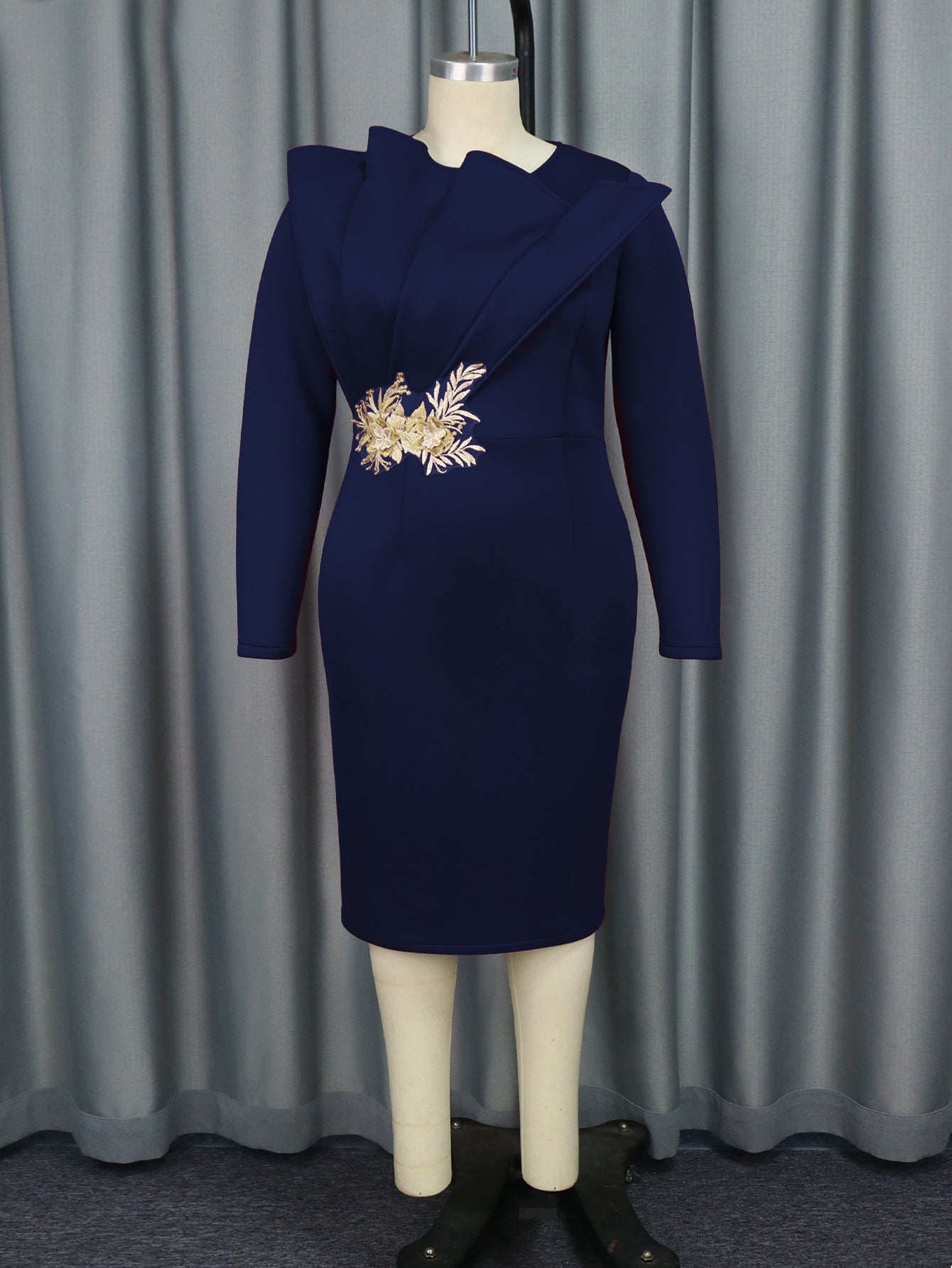 Women's Embroidery Fashion Long Sleeve Dress