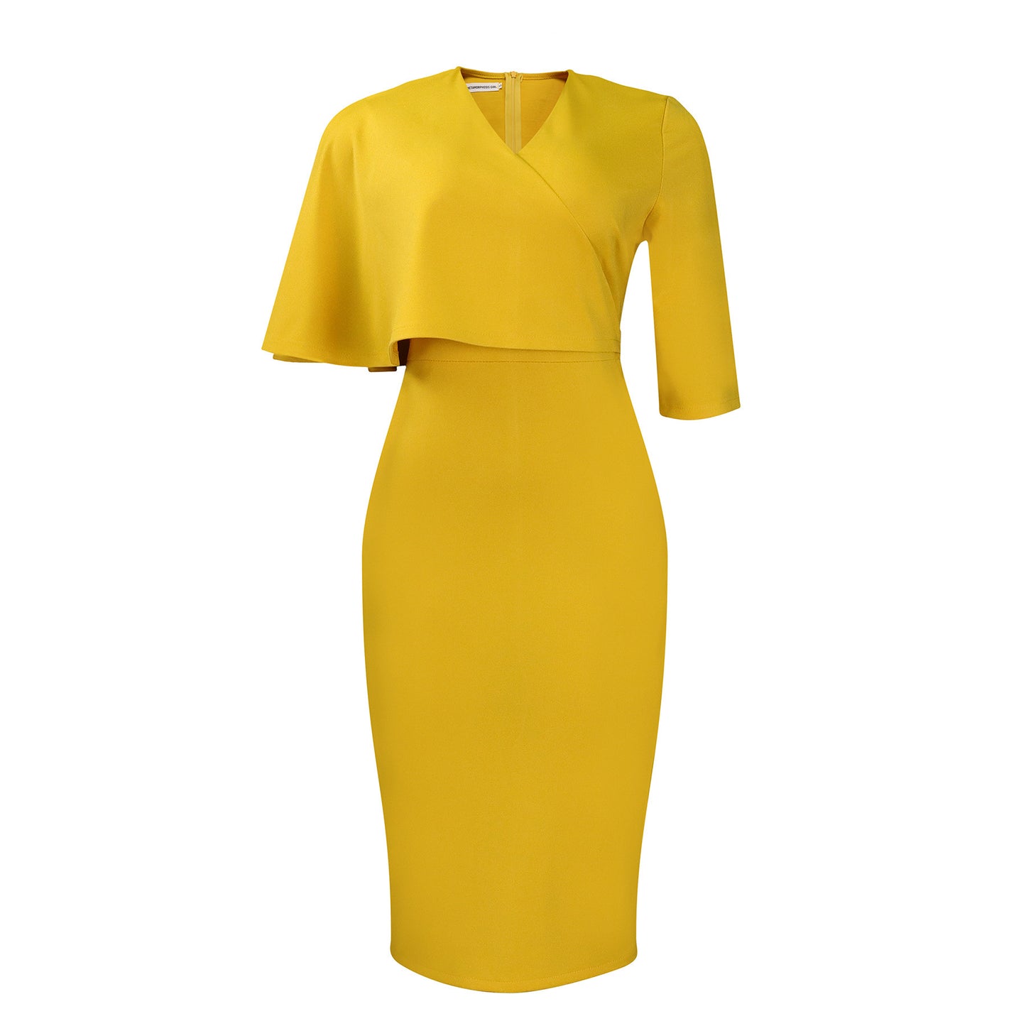 Elegant Solid Color Sheath Pencil Skirt Dress