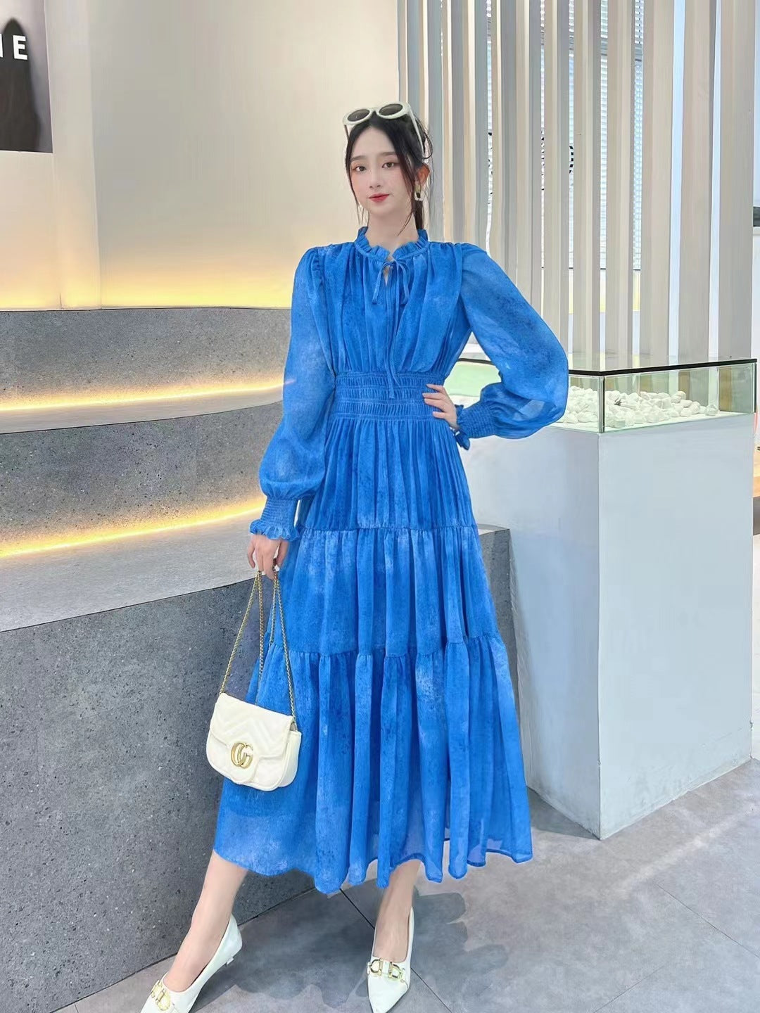 Dignified Church Girl Sheer Dress