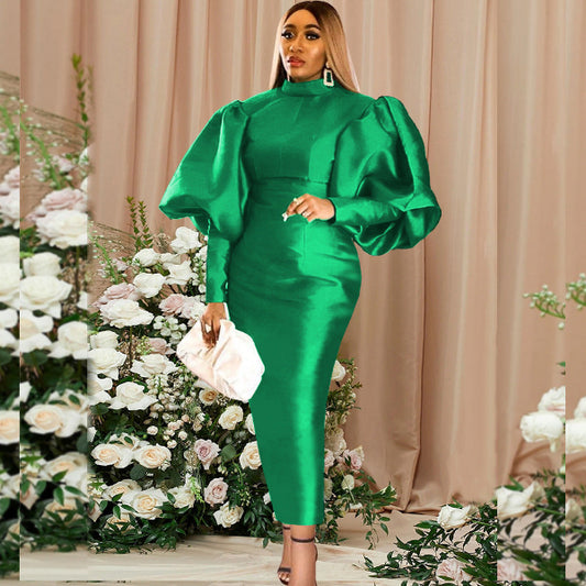 Puff Sleeve Elegant Church Dress