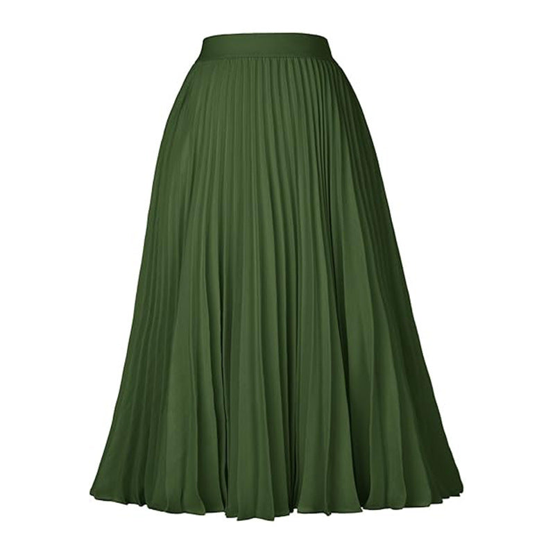 Medium-length Formal Swing Skirt