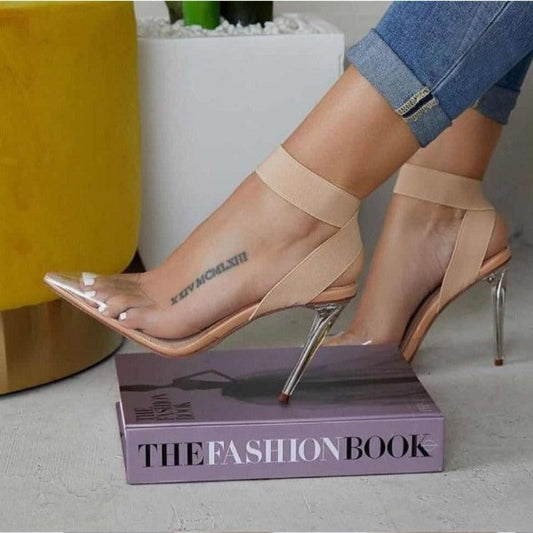 Transparent Stiletto Heel Sandals