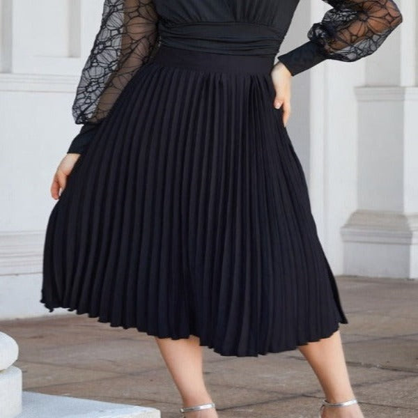 Pleated Midi Skirt